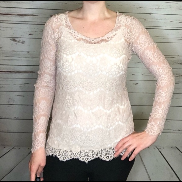 Maurices Tops - Maurice’s Eyelash Lace Top in Pink, Teardrop Back